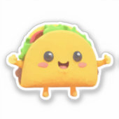 Cute Taco Sticker (Voorkant)
