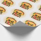 Cute Taco Time Pattern Cadeaupapier (Hoek)