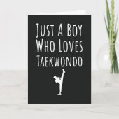 Cute Taekwondo Cards For Baby Boys Kids TKD Fight Kaart (Voorkant)