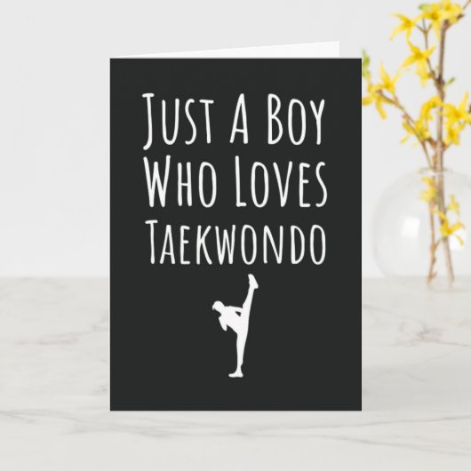 Cute Taekwondo Cards For Baby Boys Kids TKD Fight Kaart (Gele Bloem)