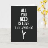 Cute Taekwondo Cards Martial Arts Japan Kaart (Gele Bloem)