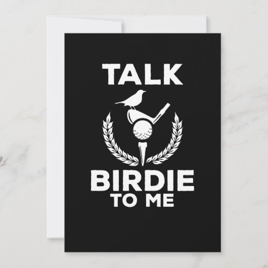 Cute Talk Birdie voor mij grappig Golfing Kaart (Voorkant)