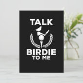 Cute Talk Birdie voor mij grappig Golfing Kaart (Staand voorkant)