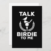Cute Talk Birdie voor mij grappig Golfing Kaart (Voorkant / Achterkant)