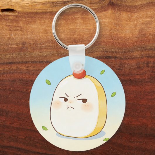 Cute Tamago Tofu Keychain (Achterkant)