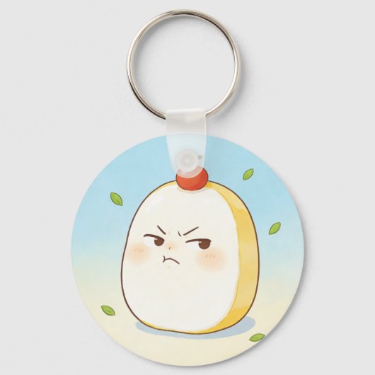 Cute Tamago Tofu Keychain (Achterkant)