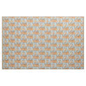 Cute Tan Bunny Rabbits op Blue Background Rustic Stof (Fat Quarter)