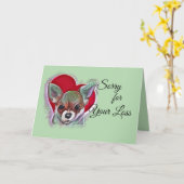 Cute Tan Chihuahua Puppy PopArt met hart Kaart (Gele Bloem)