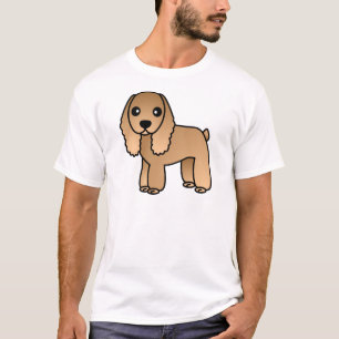 Cute Tan/Cream Cocker Spaniel Cartoon T-shirt