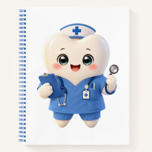 Cute Tandarts Verpleegster Spiraal Notebook Tand Notitieboek
