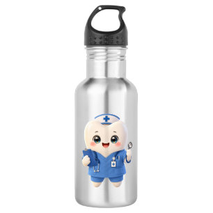 Cute Tandarts Verpleegster Stalen Waterfles Tand