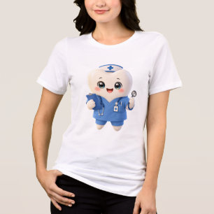 Cute Tandarts Verpleegster T-Shirt Tandarts Cade