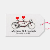  cute tandem - aangepaste bruiloft cadeaulabel (Voorkant (Horizontaal))