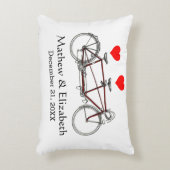  cute tandem - aangepaste bruiloft decoratief kussen (Voorkant(Verticaal))