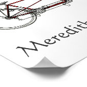 cute tandem - aangepaste bruiloft poster (Hoek)