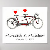 cute tandem - aangepaste bruiloft poster (Voorkant)