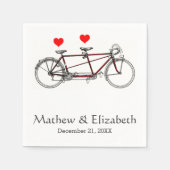  cute tandem - aangepaste bruiloft servet (Voorkant)