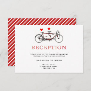 Cute Tandem Bicycle Reception Kaart