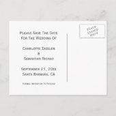 Cute Tandem Bike Bride and Groom Wedding Aankondigingskaart (Achterkant)