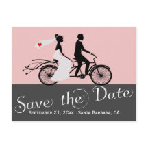 Cute Tandem Bike Bride and Groom Wedding