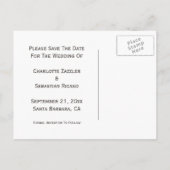 Cute Tandem Bike Bride and Groom Wedding Aankondigingskaart (Achterkant)