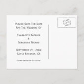 Cute Tandem Bike Bride and Groom Wedding Announcem Aankondigingskaart (Achterkant)