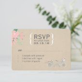 Cute Tandem Bike RSVP-kaarten RSVP Kaartje (Staand voorkant)