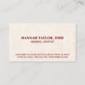 Cute Tandinspectie Logo | Tandheelkunde Visitekaartje (Achterkant)