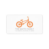 Cute Tangerine Bicycle Etiket (Voorkant)