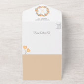 Cute Tangerine Citrus Oranje Truck Baby shower All In One Uitnodiging (Buitenkant)