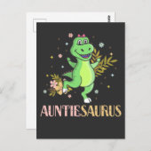 Cute tante Dinosaur Florist tante Briefkaart (Voorkant / Achterkant)