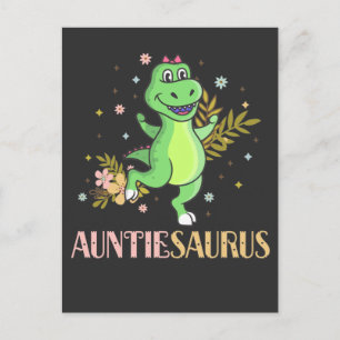 Cute tante Dinosaur Florist tante Briefkaart