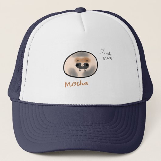 Cute Tanuki Mochi Grappig Dier Mochi Trucker Pet (Voorkant)