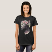 Cute Tapir Flower Crown Floral Animal T-shirt (Voorkant volledig)