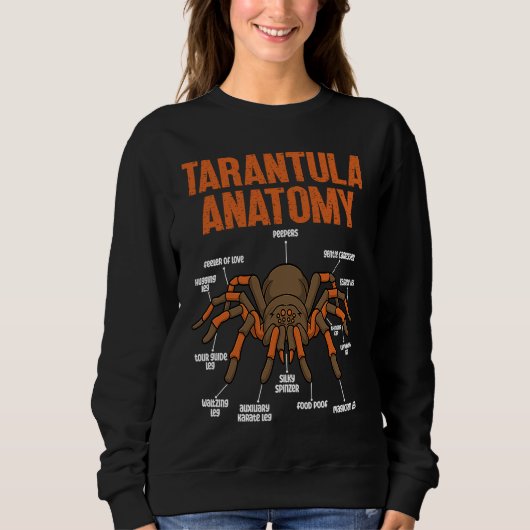 cute tarantula anatomy entomologist trui (Voorkant)