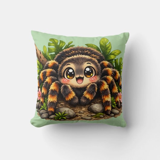 Cute Tarantula Kawaii Kussen Kussenhoes (Voorkant)