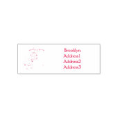 Cute Tarsier met paraplu cartoon illustratie Zelfinktende Stempel (Design)