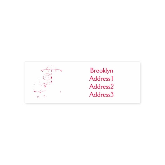 Cute Tarsier met paraplu cartoon illustratie Zelfinktende Stempel (Design)