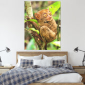 Cute Tarsier Monkey Wildlife Canvas Afdruk (Insitu (Slaapkamer))
