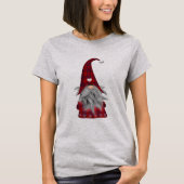 Cute Tartan Gnome Kerstmis Elf T-shirt (Voorkant)