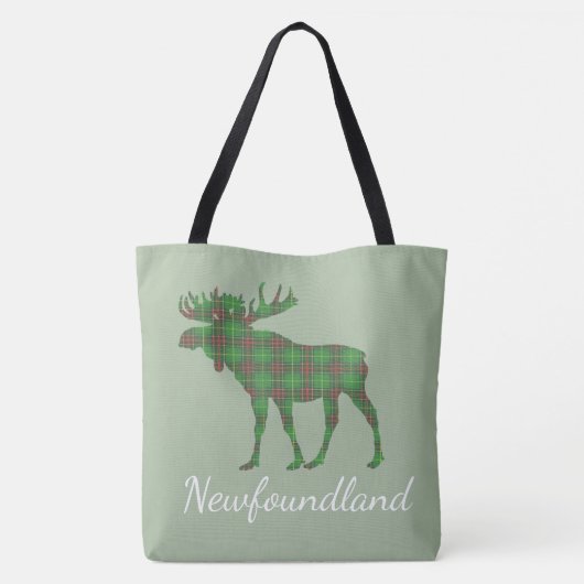 Cute Tartanmose    Newfoundlandtote bag Tote Bag (Achterkant)