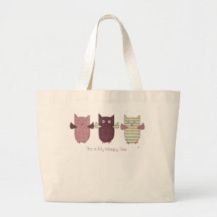 Cute Tas-Dit is mijn Happy Tas-Paarse Eigenaars Gr Grote Tote Bag