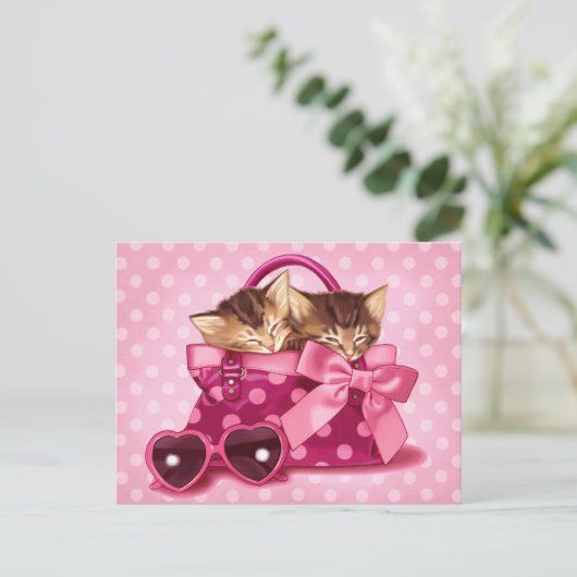 Cute-tassen Briefkaart (Staand voorkant)