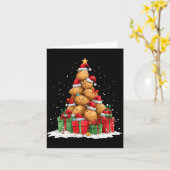 Cute Tato Le Christmas Tree Xmas Hat Long Sleeve  Kaart (Gele Bloem)