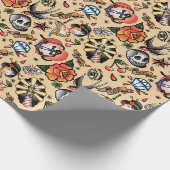 Cute tattoo lovers tik cadeaupapier (Hoek)