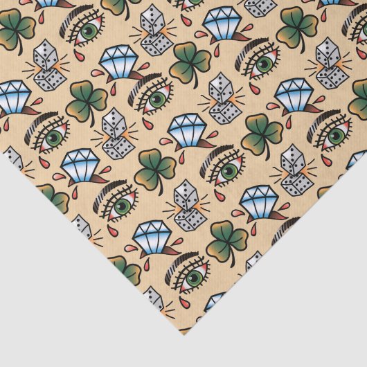 Cute tattoo lovers tik tissuepapier (Detail)