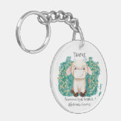 Cute Taurus Bull Waterverf Zodiac Sleutelhanger (Voorkant Links)