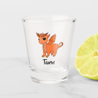 Cute Taurus Dragon design zodiac shot glass Glas
