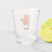 Cute Taurus Dragon design zodiac shot glass Shot Glas (Achterkant)