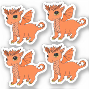 Cute Taurus Dragon design zodiastickers Sticker